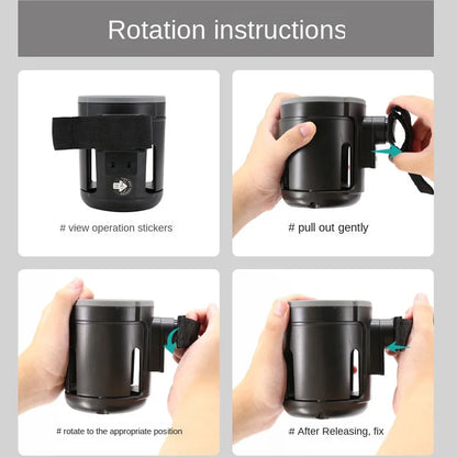 Stroller Cup Holder Phone Support Milk Bottle Drink Cup Holder Conversion 2 Cups Universal for Pram Baby Stroller Accessories