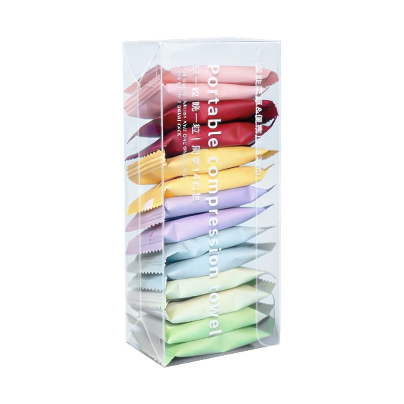 7/14 toallas desechables portátiles de viaje, toallitas cuadradas comprimidas de belleza para limpieza facial engrosadas para higiene sobre la marcha