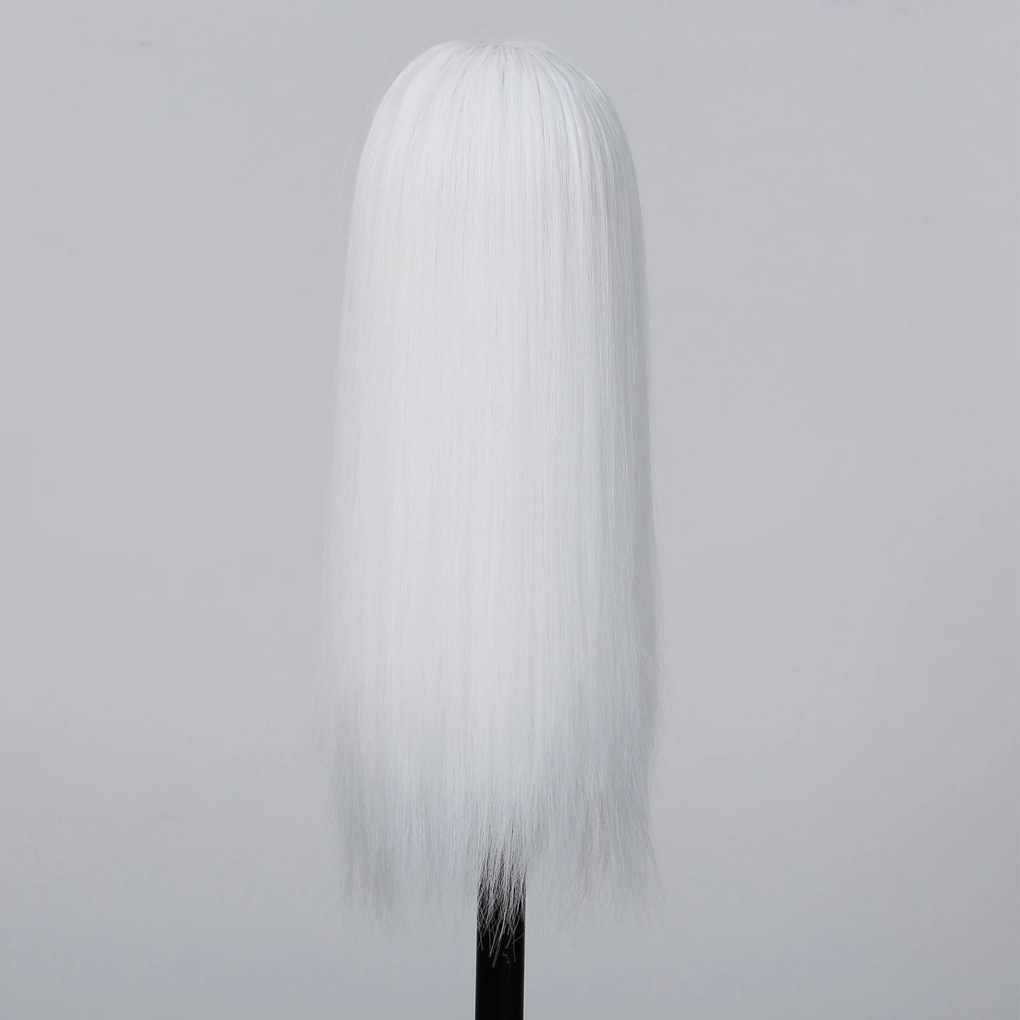 White Long Straight Synthetic Wigs for Women, Colorful Cosplay Party Fake Hair with Bangs, White Wig, HighTemperature Fiber, HENRY MARGU