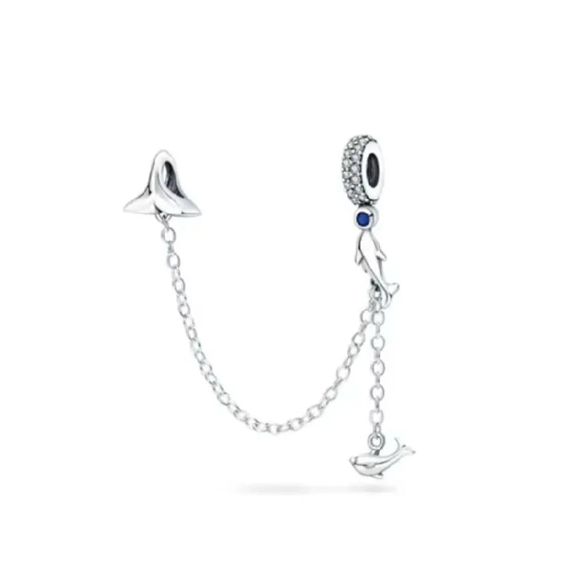 New 925 Silver Octopus crab Charm Bead Sea turtle starfish Seahorse dolphin Pendant Fit Original Bracelet Women DIY Jewelry Gift