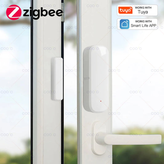 Tuya Zigbee Door Sensor Window Contact Sensor Open Closed Detector Smart Home Alarm Security Protection works with Smart Life