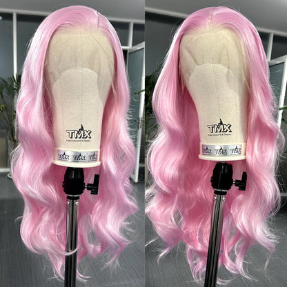 Platinum Blonde Long Wavy Synthetic Wig Free Part Loose Wave Natural Curly 13X4 Lace Front Wigs for Women Daily Party Cosplay