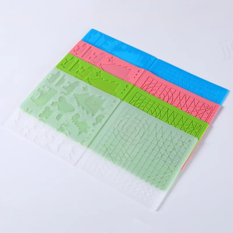 3D Printing Pen Silicone Design Mat with 2 Finger Protectors Template Drawing Tools Silicone Pad Drawing Tools for Kids Adults