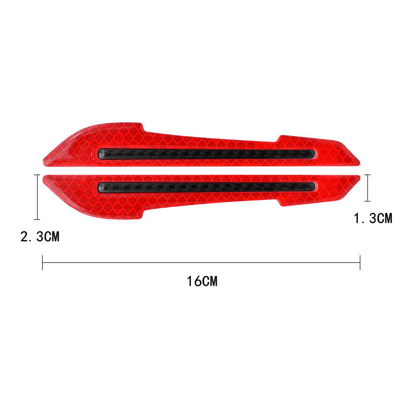 2Pcs/set, Car Rearview Mirror Reflective Sticker, Safety Warning Reflective Sticker, Car Rearview Mirror Decorative Strip