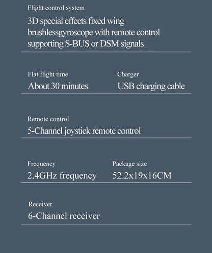 Stunt RC Glider Plane, 4CH 2.4G Remote Control, Brushless Aircraft EPP Foam Fixed Wing Airplane Model Toys for Children, QIDI580