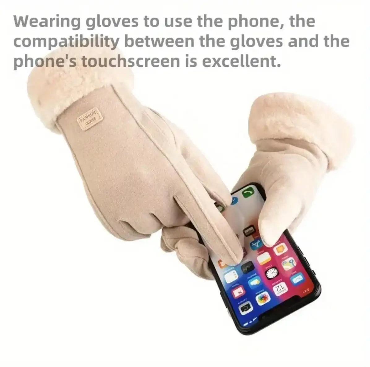 Women's Winter Warm Touchscreen Gloves, Plush Lined Thick Outdoor Leisure Protection