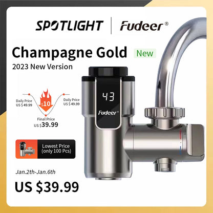 Fudeer Electric Water Heater Kitchen Faucet Connector Instant Hot Water Tap Adapter 220V Water Heater Bathroom Accessories