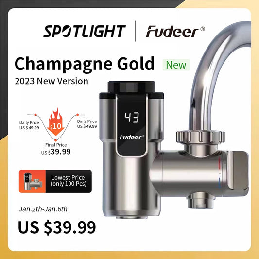 Fudeer Electric Water Heater Kitchen Faucet Connector Instant Hot Water Tap Adapter 220V Water Heater Bathroom Accessories