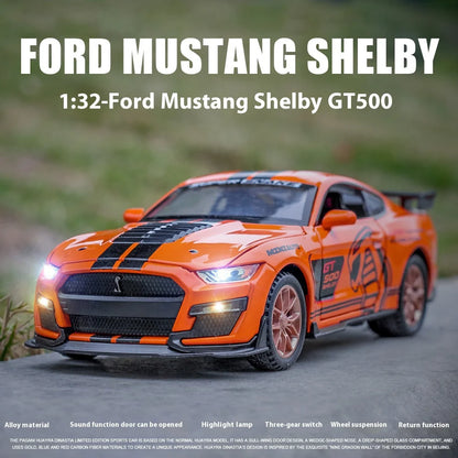 1:32 Ford Mustang Viper GT500 Supercar Alloy Diecast Model Decorative Trendy Ornaments Computer Desktop Ornaments Gift For Boys