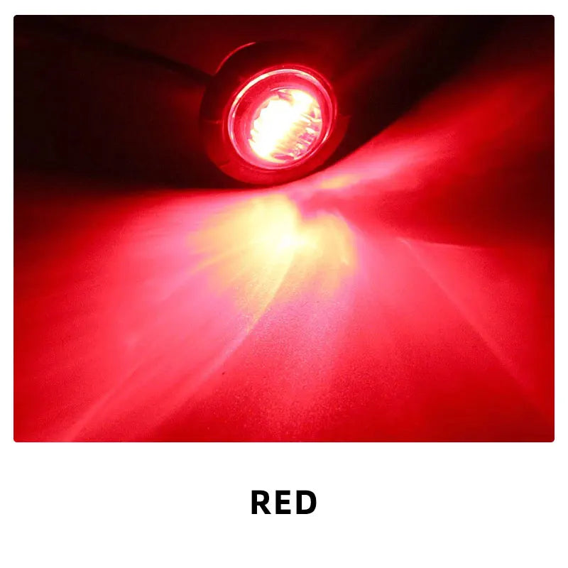 10PCS 24V LED Side Marker Indicator Lights Truck Warning Tail Light Trailer Lorry Car External Clearance Turn Signal Lamp