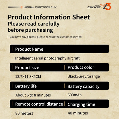 YL3 Drone Professional 8K Dual Camera Long Battery Life GPS WIFI Brushless Motors Obstacle Avoidance Foldable Quadcopter