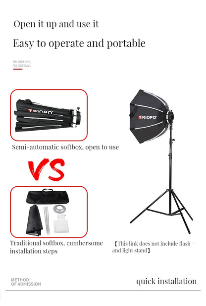 Softbox, Octagon Umbrella Light Box For Godox AD200 V1 Speedlite Flash Light, Photography Photo Studio, Triopo