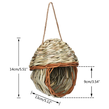 17 Styles Birds Nest Bird Cage Natural Grass Egg Cage Bird House Outdoor Decorative Woven Hanging Parrot Nest Houses Pet Bedroom
