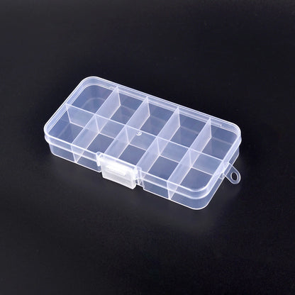 Plastic Transparent Storage Box Jewelry Beads Container Jewelry Tools Accessories Box Small Items Sundries Organizer Case