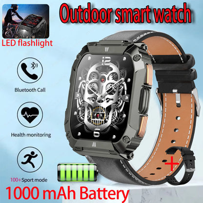 New 1000mAh Battery Smart Watch, 1.95 Inch AMOLED Screen, Men Outdoorsports Watch, IP68 Waterproof Bluetooth Call Sports Smartwatch