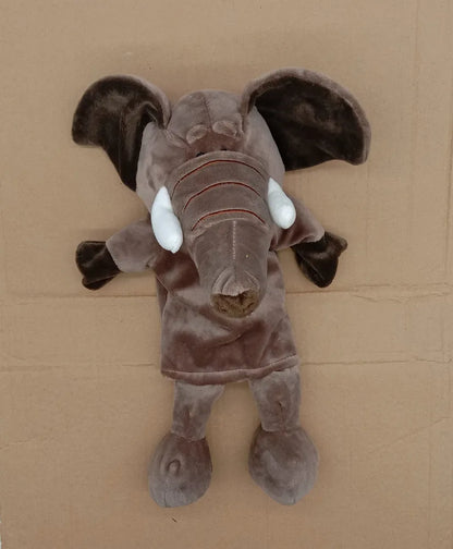 Cartoon Animal Hand Puppet Parent-child Game Doll, 35cm, Stuffed Gaming Doll, Lion Elephant Pig Appease Toys, Birthday Gifts For Children