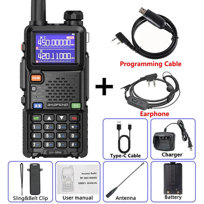 Baofeng UV-5RM Walkie Talkie Long Range Wireless Copy Frequency Two Way Radio Type-C Charger Upgraded UV 5R Full Band Transceiver