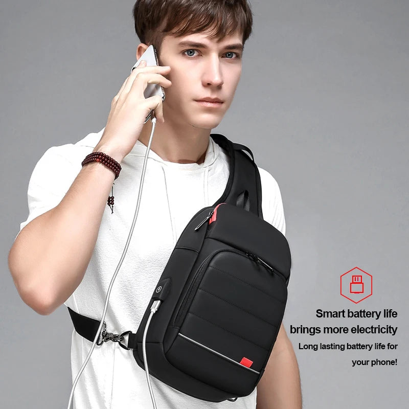 SWISS MILITARY Chest Bag Men's One Shoulder Crossbody Bag Large Capacity Outdoor Sports And Leisure Fashion Small Shoulder Bag
