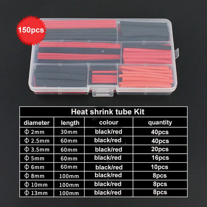Insulation Sleeving Heat Shrink Tube Thermoresistant tube Kit Polyolefin Heat Shrink Tubing Wire cable Waterproof Shrink 2:1