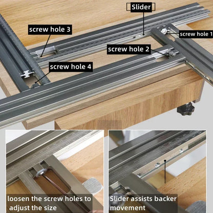Trimming Machine Milling Groove Engraving Guide Rail Multi-functional Adjustable Backing Auxiliary Guide Bracket Woodworking Tool