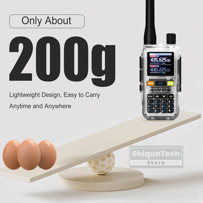 Baofeng UV 5R Mini Walkie Talkie Banda Aérea UHF/VHF Doble Vigilancia Doble PTT Programación Bluetooth Tipo-C Camping Radioaficionado Actualización 5R