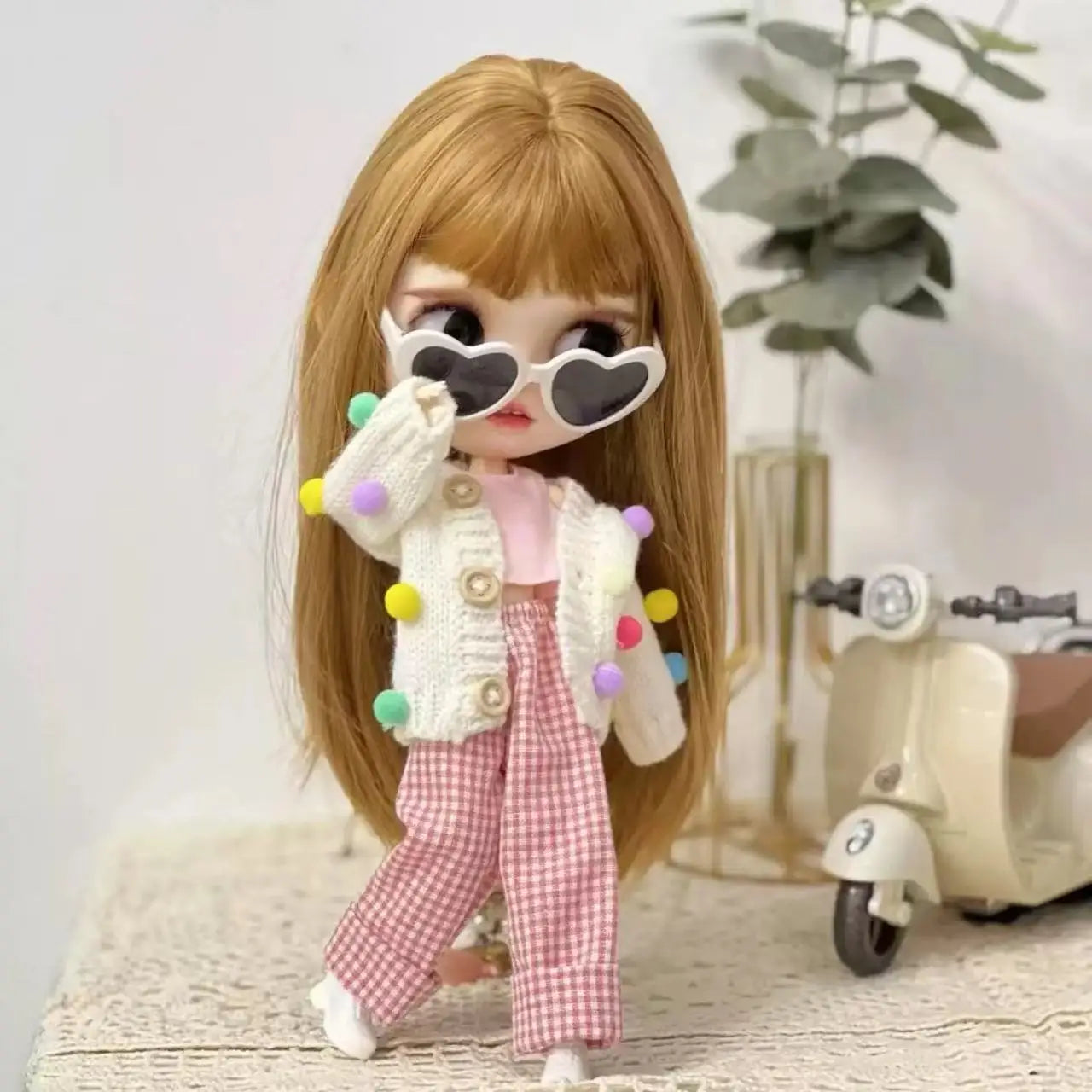 Fashion 1/6 Blythe Doll Clothes Sweater Set Barbir Doll Replace Clothes Ob24 Doll Outfit Accessories No Socks