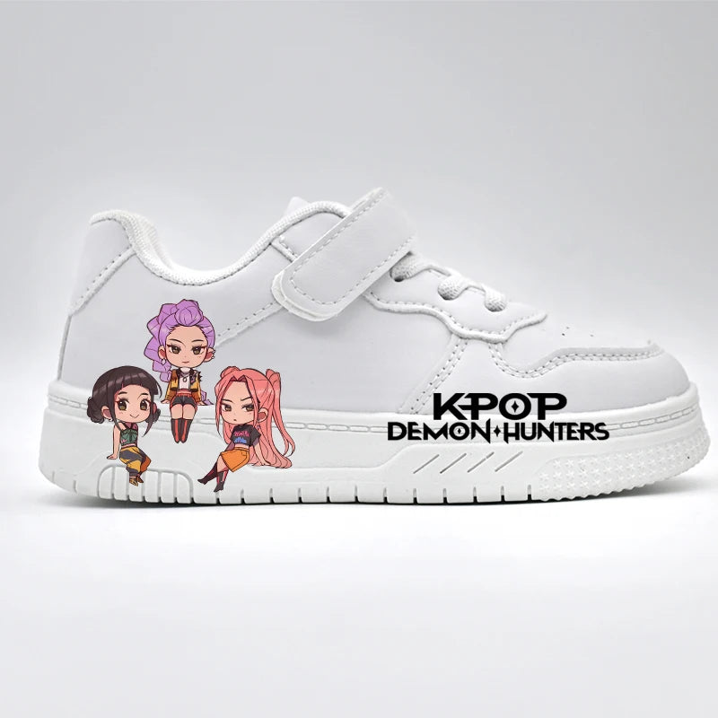 Children's Fashion KPOP Casual Shoes Kids New Design White Sport Shoes Student Boys Girls Anti-slip Outdoor Breathable Sneakers