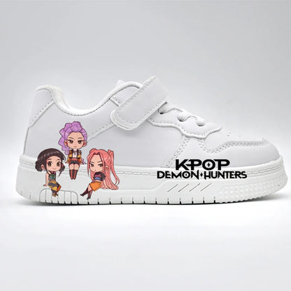 Children's Fashion KPOP Casual Shoes Kids New Design White Sport Shoes Student Boys Girls Anti-slip Outdoor Breathable Sneakers