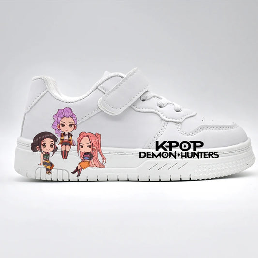 Children's Fashion KPOP Casual Shoes Kids New Design White Sport Shoes Student Boys Girls Anti-slip Outdoor Breathable Sneakers