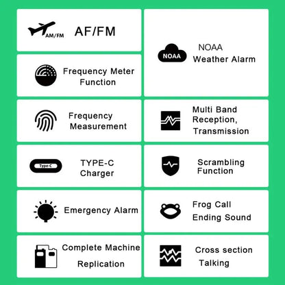 Quansheng UV-K5(8) 5W Walkie Talkie: Air Band Aviation Receiver, UHF VHF Dual Band, Type-C Charge, DTMF, NOAA, FM Two Way Radio