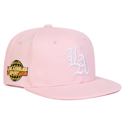 Unisex Gothic LA Letter Embroidery Hip-hop Hats Spring and Autumn Outdoor Adjustable Casual Baseball Caps Sunscreen Hat Cap