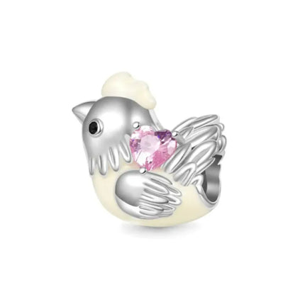 Hot Selling 925 Silver Pink Cake, Dog Paw, Luggage, Cup Bead Pendant Suitable for European Original Bracelet DIY Exquisite Jewelry