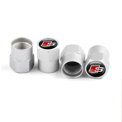 Tapas de válvula de neumático para coche con logotipo, accesorios para Audi Sline RS S TT A1 A2 A3 A4 A5 A6 A7 A8 8P B6 B7 B8 C5 C6