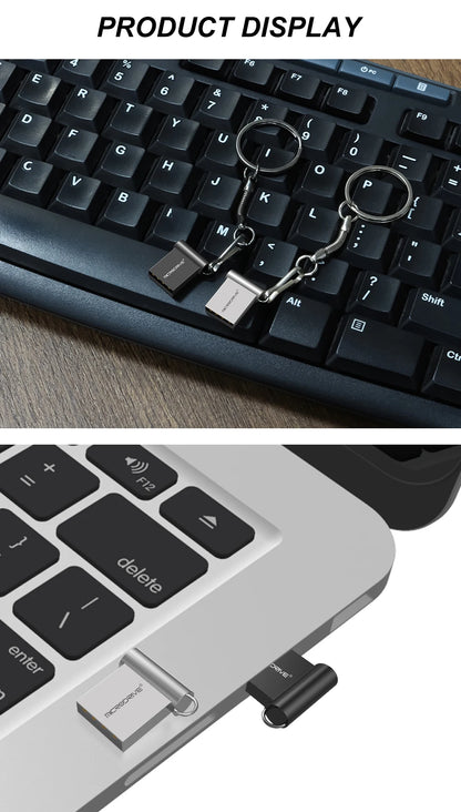 Mini USB Flash Drive 128GB 64GB 32GB 16GB 8GB 4GB Metal 2.0 Pendrive Memory Stick Pen Drive 2.0 High Speed 128GB 64GB U Disk
