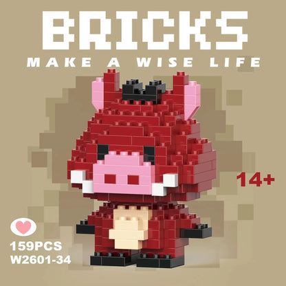 building block toys are luxurious models, suitable educational DIY games, cartoon anime games, building block lovers' desktop