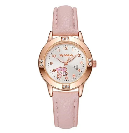 Hello Kitty Watch Kawaii Kuromi Cinnamoroll Quartz Casual Fashion Melody WristWatch Women Kid Girl Children Birthday Gift