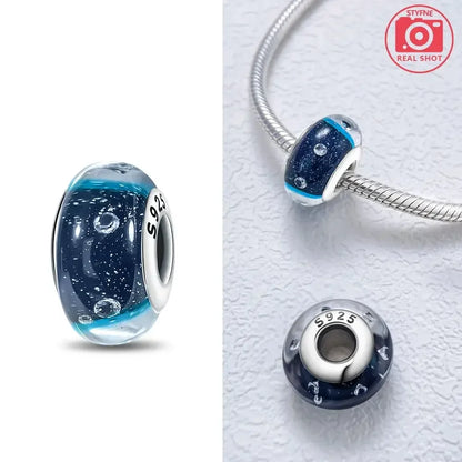 Silver 925 Colorful Flower Series Murano Glass Beads Charm Fit Original Bracelet Murano Glass DIY for Women Jewelry Gift