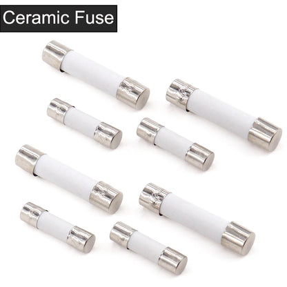 20Pcs, 5x20 6x30mm Ceramic Glass Fuse, 250V 0.2A 0.5A 1A 2A 3A 5A 6A 8A 10A 15A 5*20 6*30, Multimeter Fuses, Auto Insurance Tube
