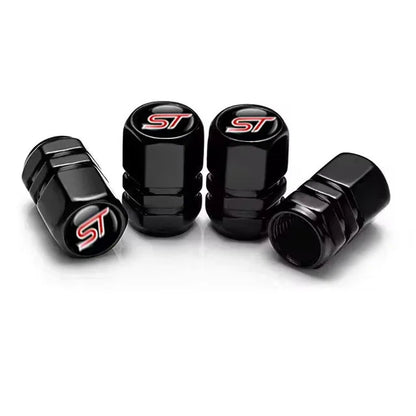 4Pcs/set High Quality Car Valve Caps Stem Case Covers For ST Line Accessories Wheel Valve Dust Caps Tyre Rim Stem Cover For Ford