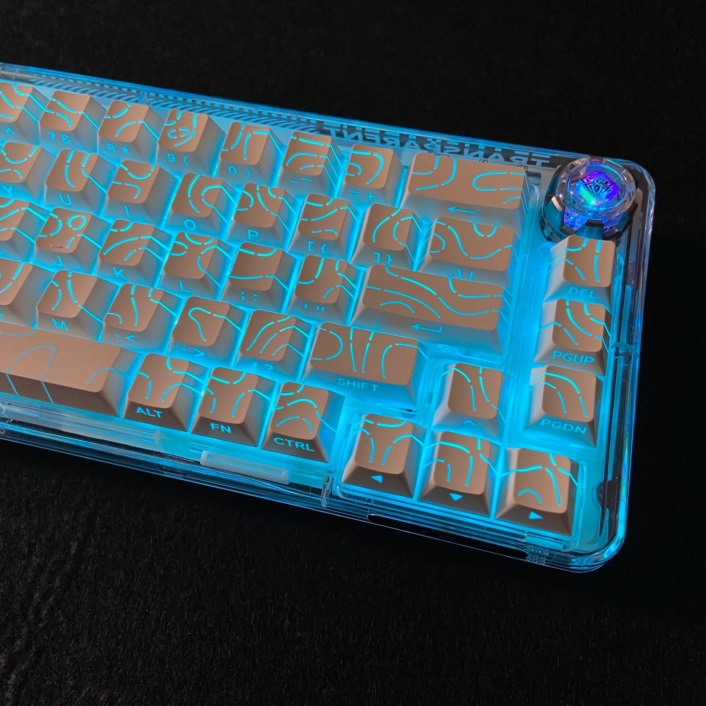 Contour Lines Translucent Keycaps Side Engraving Cherry Profile Black White Key Cap 60 70 80 90 100 Layout Mechanical Keyboard