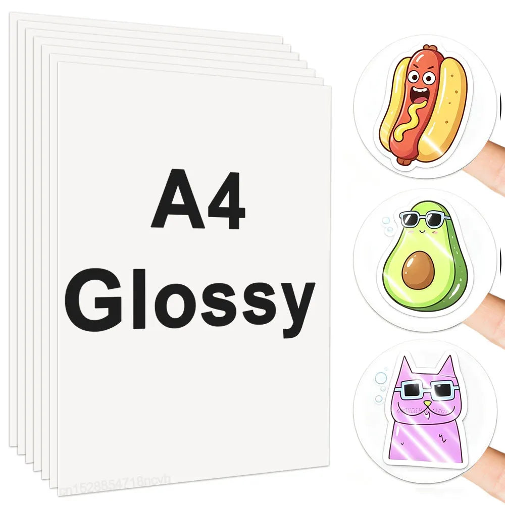 100% Transparent Printable Vinyl Sticker Paper A4 Vinyl Printing Paper for Inkjet Printer DIY Label Sticker Self Adhesive Paper