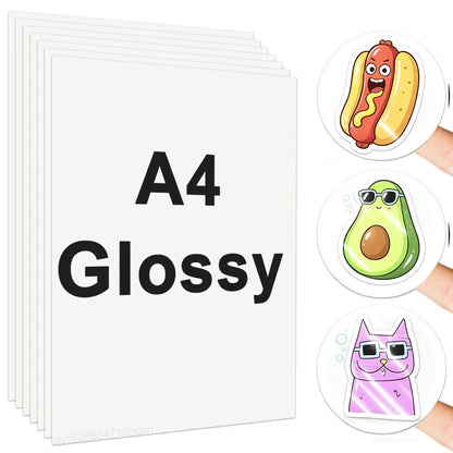 100% Transparent Printable Vinyl Sticker Paper A4 Vinyl Printing Paper for Inkjet Printer DIY Label Sticker Self Adhesive Paper