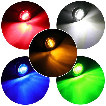 10PCS 24V LED Side Marker Indicator Lights Truck Warning Tail Light Trailer Lorry Car External Clearance Turn Signal Lamp