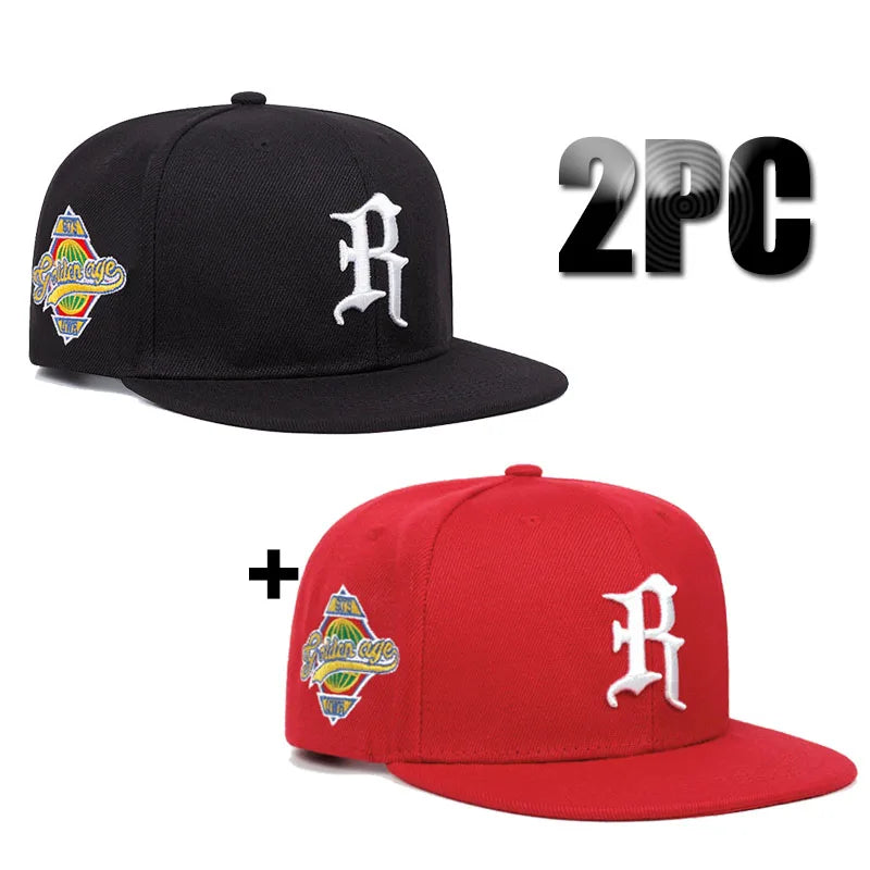 1/2PC Fashion Embroidered Hip-Hop Hats Primary Logo Clean Up Adjustable Baseball Cap Hat, Adult One Size Fits All