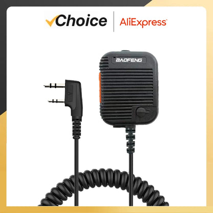 Baofeng AR-152 Mic Walkie Talkie Microphone PTT Radio Speaker Kenwood 2-Pin Type Handheld Mic For UV-K5 UV-16 UV-13 UV5R K Plug