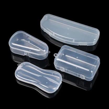 Various Shapes Plastic Transparent Storage Box, Small Items Sundries Organizer Case, Jewelry Earrings Rings Beads Container Tools