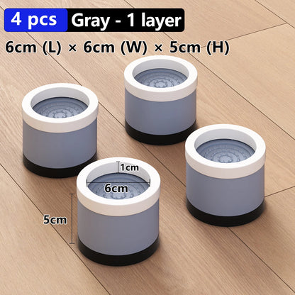 Stackable Furniture Heightening Foot Pads: Table Leg Pads, Coffee Table & Cabinet Base Risers, Bed Leg Heightening Pads
