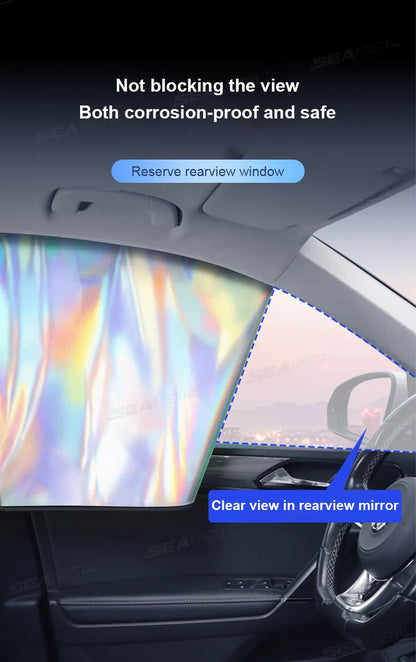 SEAMETAL Magnet Car Side Window Curtain Summer Cooling Car Sunshades UV Protector for Front/Back Window Car Styling Accessories