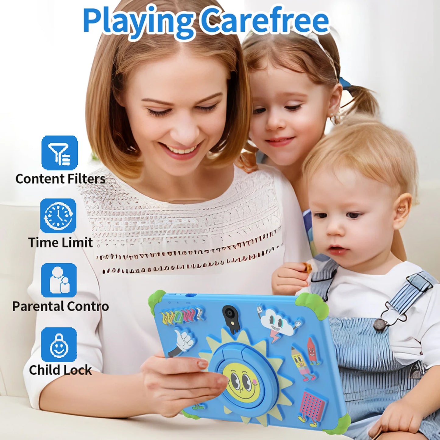 New 5G WiFi Android Tablet Cartoon Pattern 7 Inch Tablet PC Quad Core 4GB RAM 64GB ROM Cheap and Simple Children's Tablets