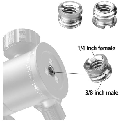 Camera Male to Female Conversion Screw 1/4" 3/8" Inch 20-Thread Fixed Mount Converter for DSLR Light Stand Tripod Ballhead